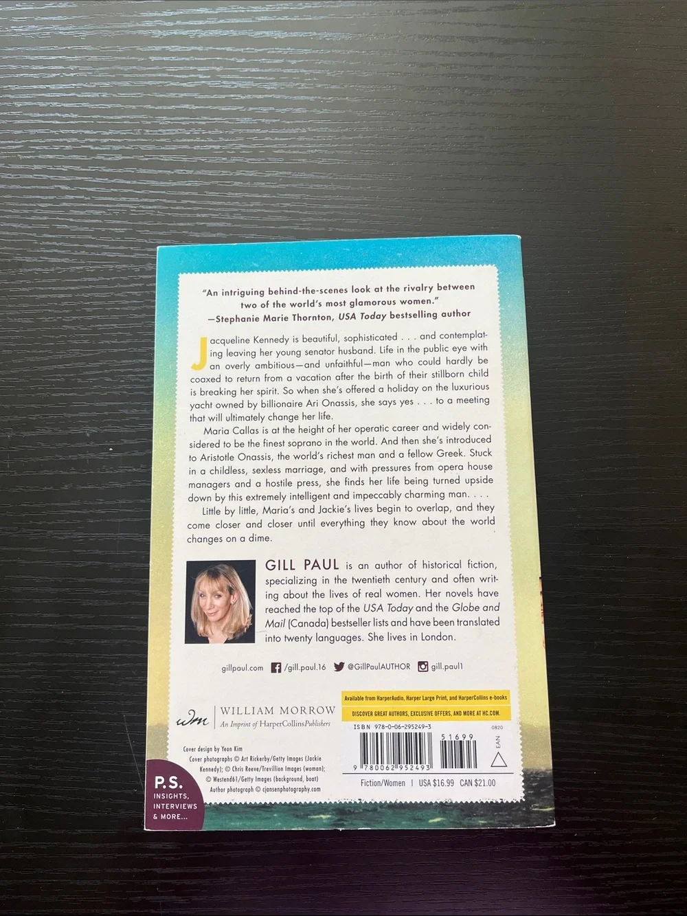 Jackie and Maria by Gill Paul - Vintage-Style Book Cover (Orange, Teal, Purple)
